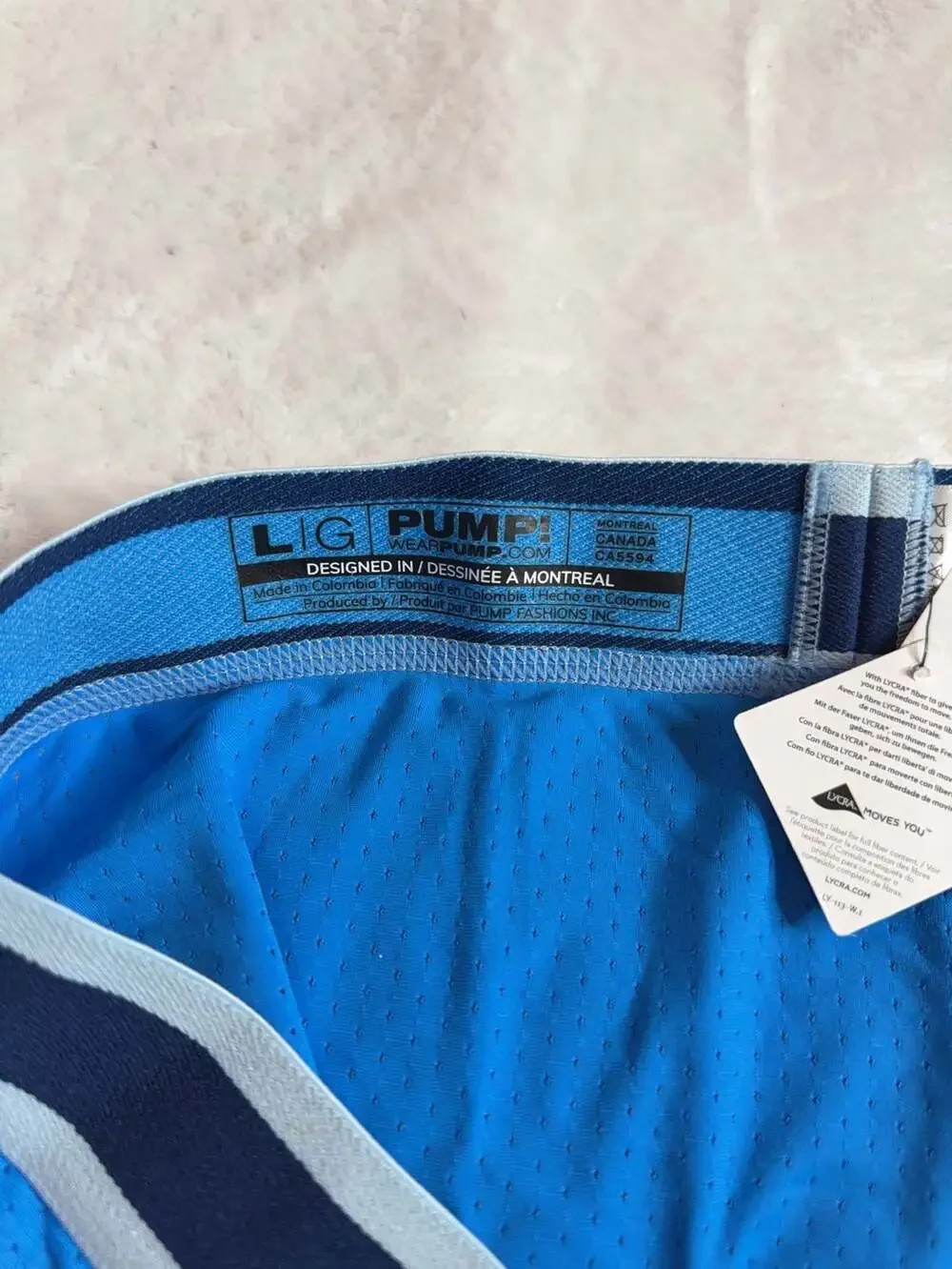 PUMP! True Blue Brief Size Large